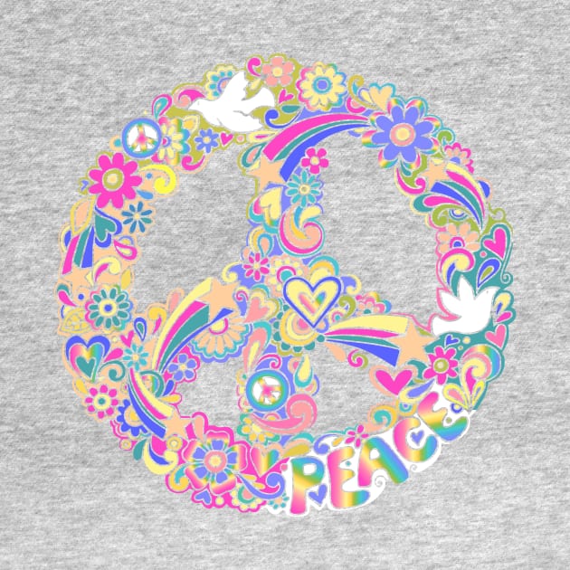 Colorful Peace Sign by AlondraHanley